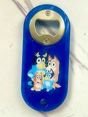 Handmade Resin Bluey Inspired Bottle Opener – Cute Cartoon Bar Accessory